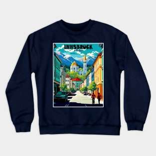 Innsbruck Austria Vintage Travel and Tourism Advertising Print Crewneck Sweatshirt